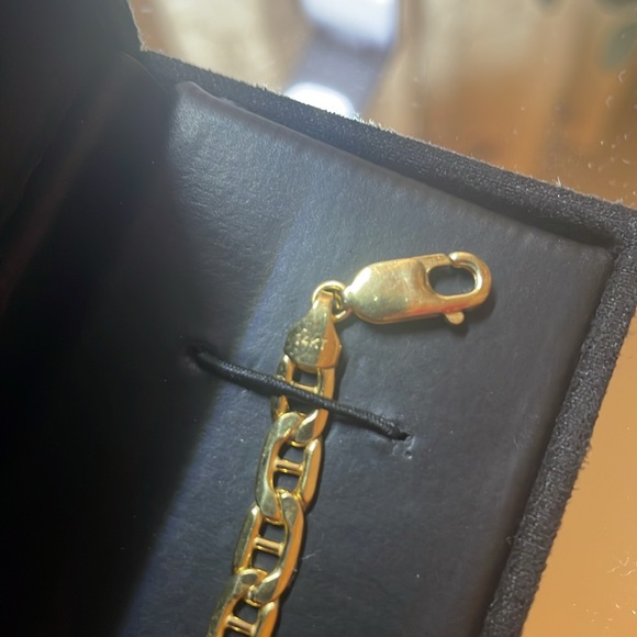 🤩5.22 Real 14k Gold Mariner Link Bracelet. Genuine 14K Gold/NOT gold over - Picture 3 of 6